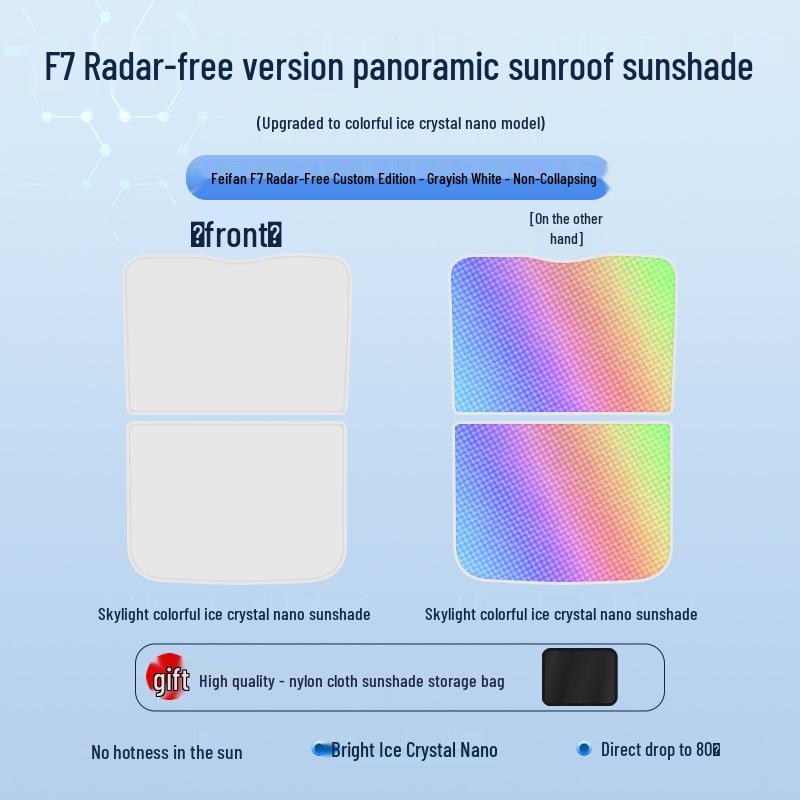 Feifan 23 F7 Sunroof Sunshade: Ice Crystal Heat Insulation, UV Protection, Privacy Shield
