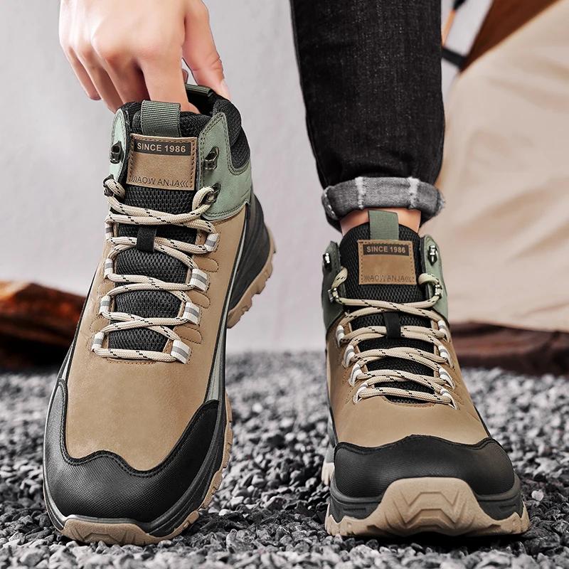 Men's Breathable, Anti Slip, Wear-resistant Hiking Boots, Outdoor Leisure Hiking Shoes, High-quality New Designer Football Shoes
