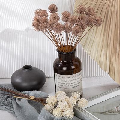 12 Bundles Faux Pompon Mums Artificial Flower Small Mini Chrysanthemum Ball with Long Stem for DIY Wedding Bouquets Vase Decor Home Kitchen Table