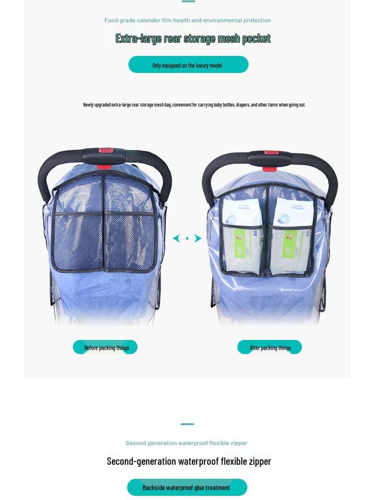 Universal Windproof Raincover for Baby Strollers