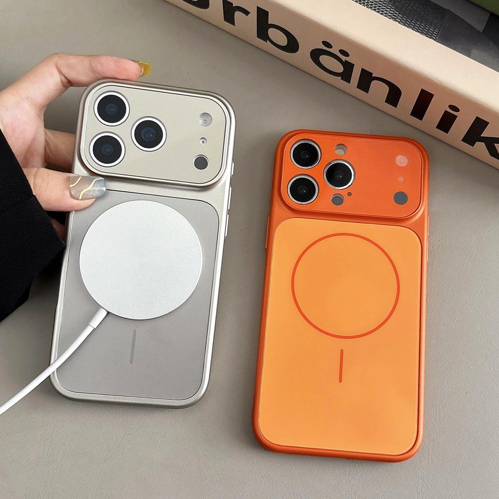 KEYSION Originale matte Glas Handyhülle für MagSafe für iPhone 13 14 15 16 17 Pro Max 17 Air Magnetische Kabellose Lade Panzerabdeckung