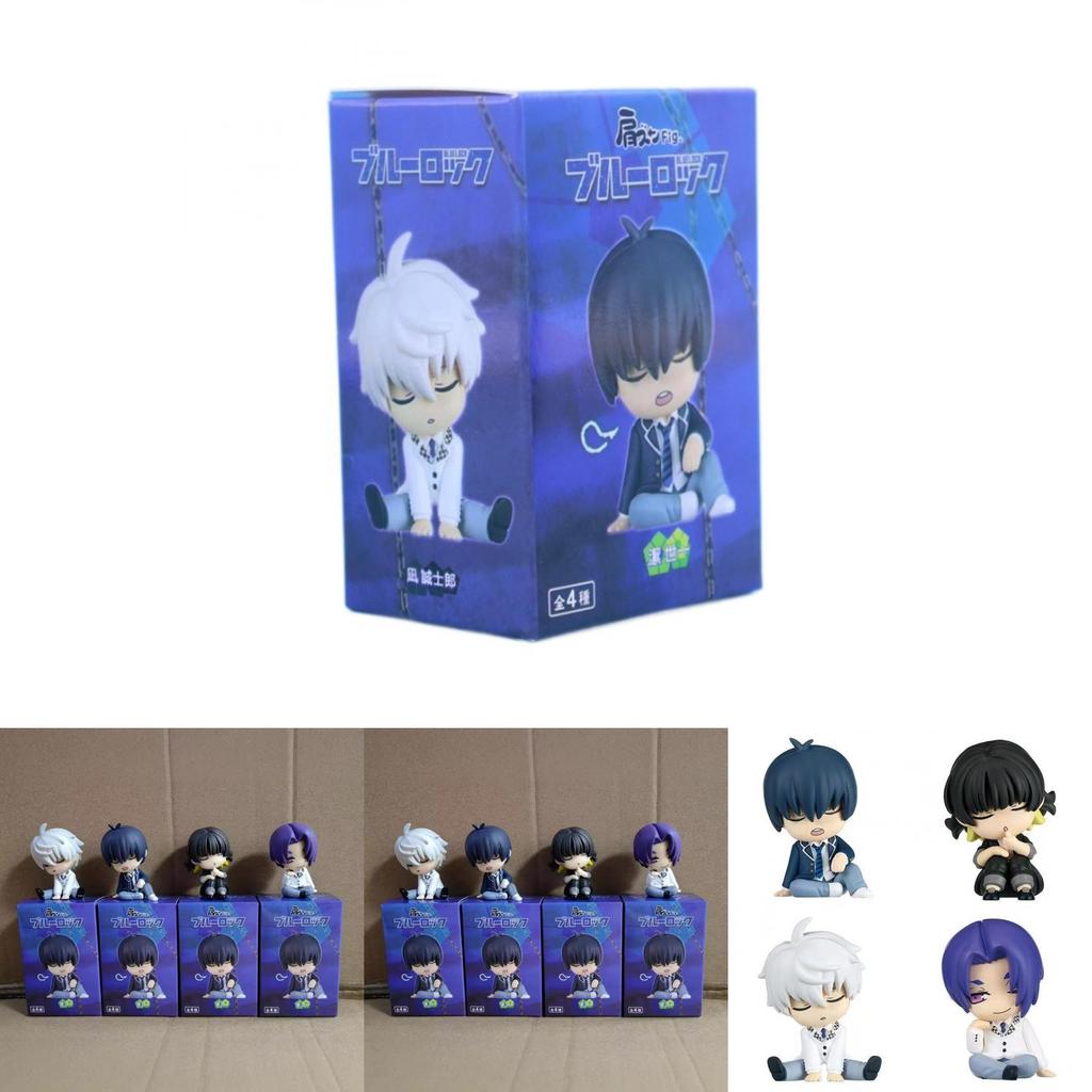 Adorable Blue Prison Chibi Figures Set Includes Four Unique Pvc Collectibles