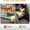 1PC Car Seat Back Storage Bag Large Capacity PU Leather Center Console and Armrest Box Storage Bag