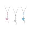 Ashley Jewelry Necklace, Sterling Silver 925, Triangle Pendant, Stylish and Simple Design for Women (Clear)
