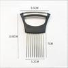 Stainless Steel Onion Cutter Holder Food Slicers Assistant Tomato Onion Slicer Holder Vegetables Cutting Fork Kitchen Gadgets