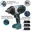 2100N.M 0-3000 IPM 3/4 Inches High Torque Brushless Electric Impact Wrench Cordless Wrench Car Truck Repair Power Tool For 18V Battery