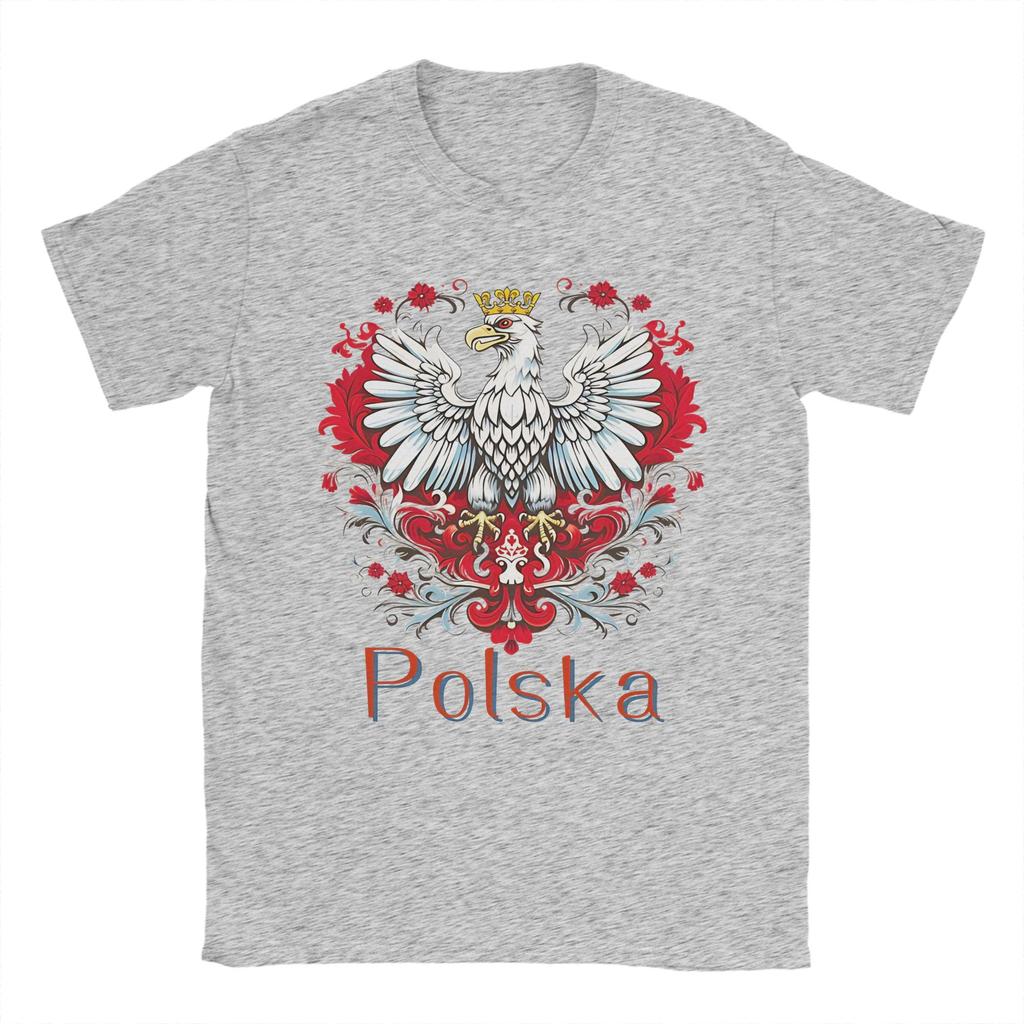 Tricou Unisex Unisex Simboluri ale Poloniei Tricouri Harajuku Tricou de Plajă Streetwear Casual 100% Bumbac Îmbrăcăminte Mărimi Mari