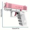 Pistole ad acqua giocattolo Glock, pistola ad acqua a ripetizione manuale, giocattolo con rinculo a collegamento per bambini e bambine, materiale PP, età 3-6 anni