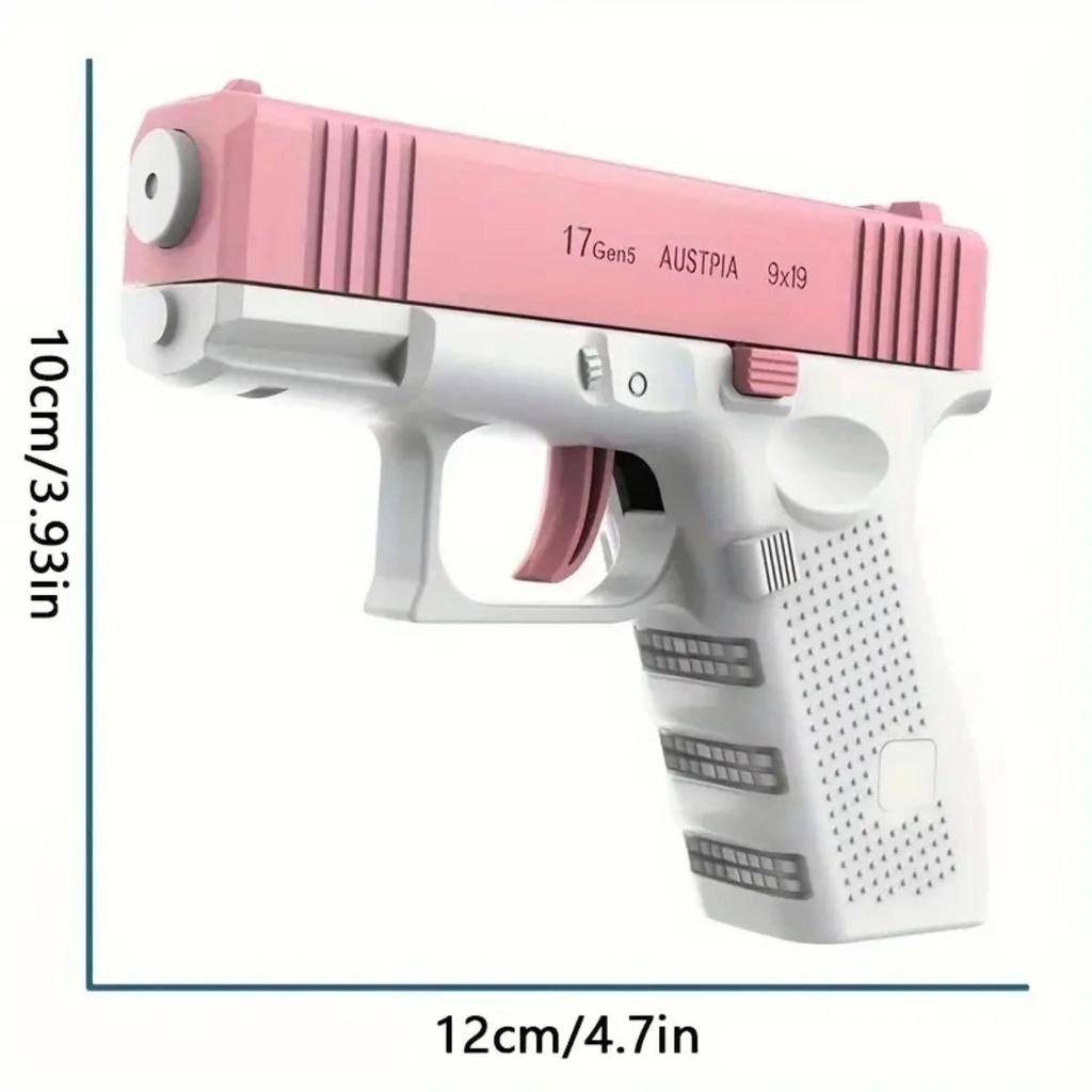 Pistole ad acqua giocattolo Glock, pistola ad acqua a ripetizione manuale, giocattolo con rinculo a collegamento per bambini e bambine, materiale PP, età 3-6 anni
