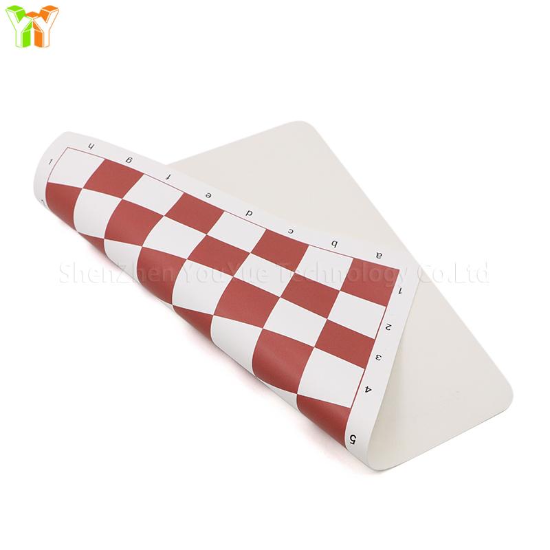 Neues Universal Aufrollbares Schachbrett aus Leder Leichte Turnier-Schachmatte Tragbares Weiches Aufrollbares Schachbrett für Anfänger