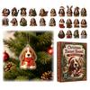 Holiday Party Favors 2026 Dog Advent Calendar, 24-Days Christmas Countdown Calendar with 24 Festive Puppy Cute Decorations Ornament, 2D Acrylic