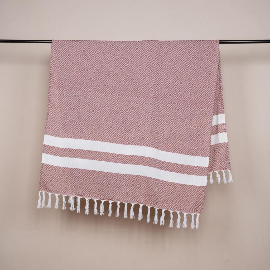 Türk Pamuklu Püsküllü Plaj Havlusu - Emici, Kişiselleştirilebilir, Banyo veya Güneş Korunması İçin Çok Yönlü