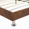 Bed Frame Brown Faux Suede Look 180*200 Cm