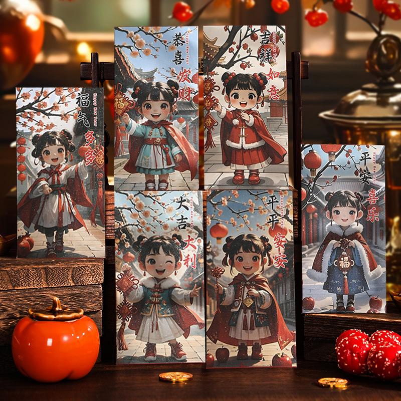 Chinese New Year Red Pockets Red Envelopes Gifts Lunar New Year Party Favors Chinese Spring Festival Red Pocket Money Paper Bag