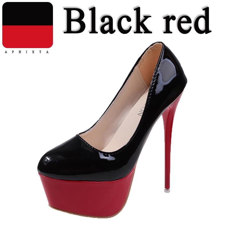 Aphixta Hot Sale 16.5cm Thin Heels Platform Pumps Women Party Dance Pumps 5.5cm Platform Super High Heels Pumps