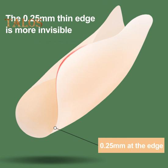 1 Pair Women Silicone Chest Pad Sweat-proof Anti-slip Invisible Thickened Breast Support Sticky Pasties Nipple Covers Strapless Adhesive Bra Women