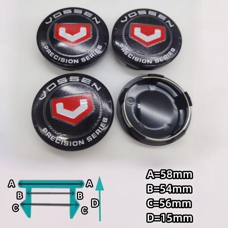 4pcs 58mm Vossen Wheels Center Hub Caps Auto Rims Dust Cover For VOSSEN Precision Series Logo Emblem Badge Car Tire Accessories