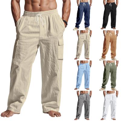 Men's Thin Breathable More Pocket Loose Leisure Wide Legs Trousers
