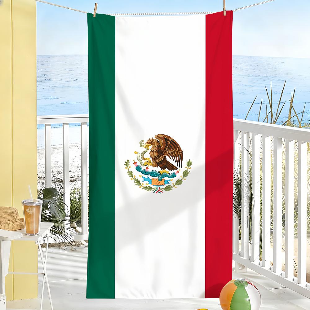 Flag Of Mexico Towel Soft Pool Gift For Travel Gym Shower Camping Quick Dry Sports Large Beach Towels