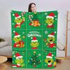 Flannel Blanket Digital Print For Midday Rest Blanket, Christmas Cartoon Air-conditioned Blanket.