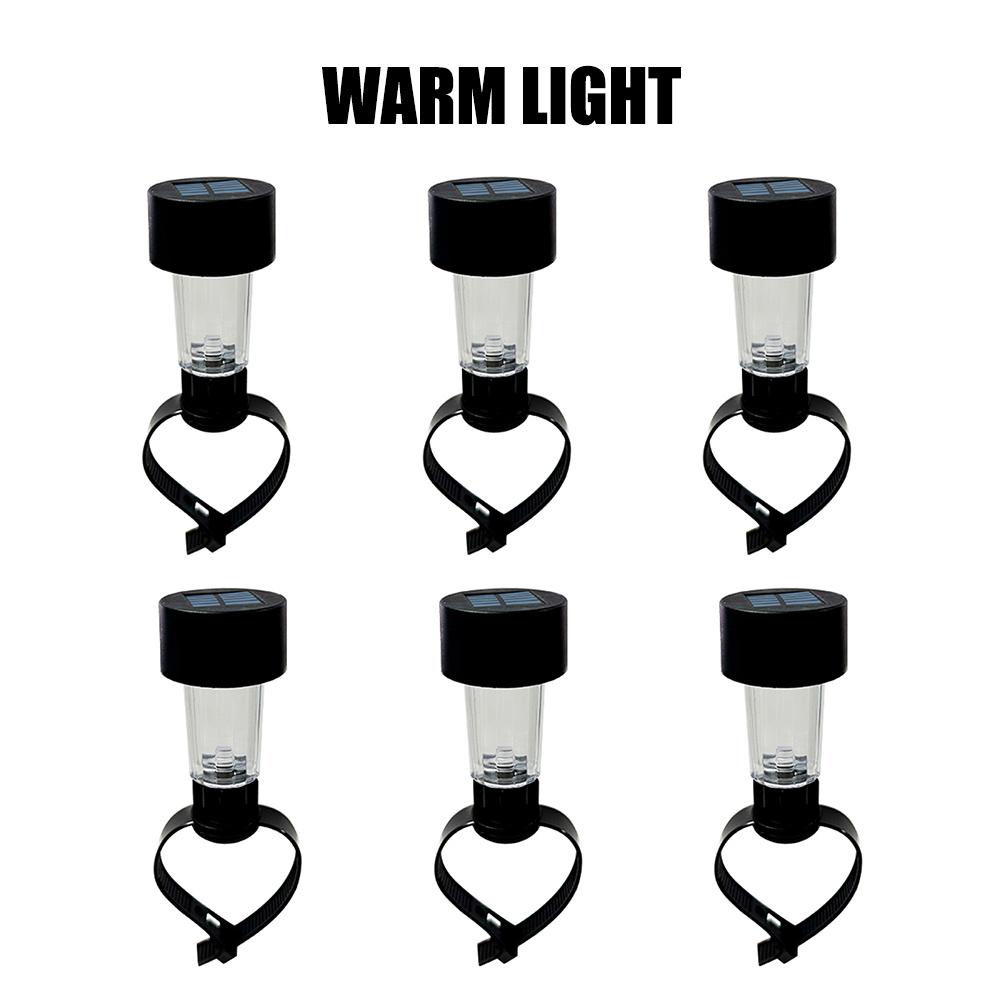 6pcs/Pack LED Warm/White/Colorful Solar Pool Lights for Framed Above Ground Pools Waterproof Swimming Pool Fence Decoration