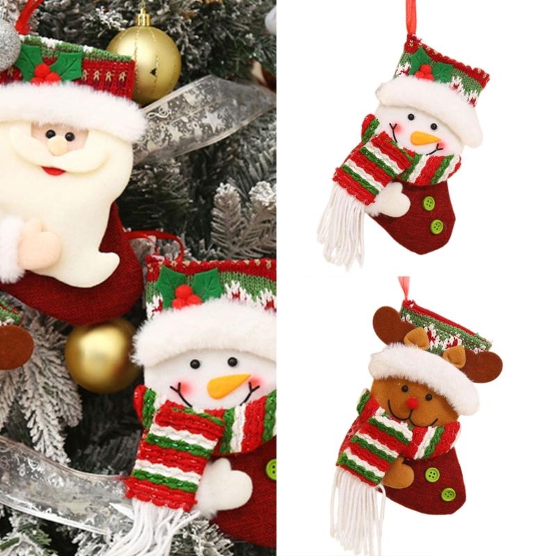 Christmas Stocking Christmas Decorations Goodie Bag Gift Fireplaces Xmases Tree Stocking Ornament for Holiday Family