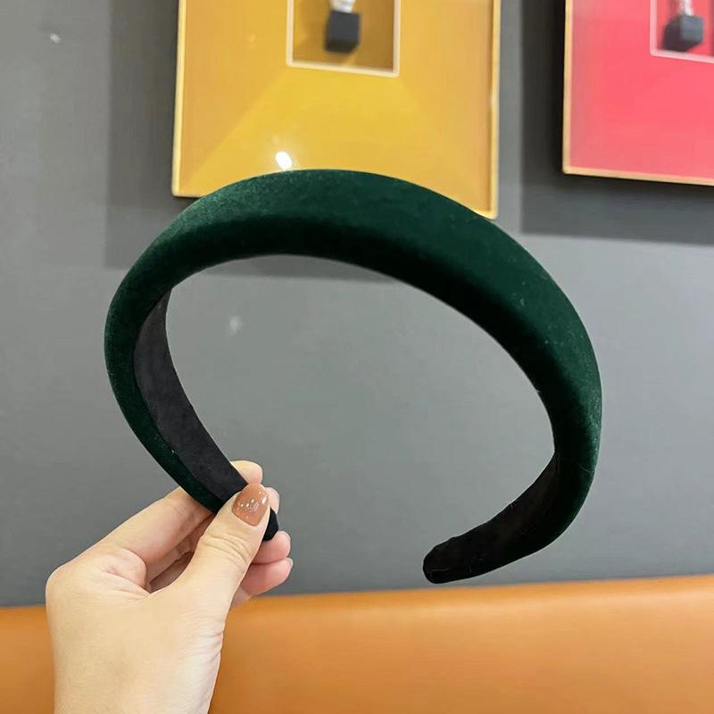 Høst Vinter Kvinner Varmt Fløyelstoff Svamp Polstret Pannebånd for Dame Jenter Casual Shopping Hårtilbehør