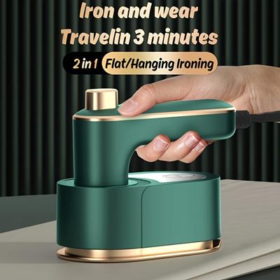 3 In 1 Mini Steam Iron, Mini Travel Iron with Steam, Portable Clothes Ironing Foldable Swivel Handheld Steam Iron