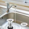 2 Pieces Bathroom Sink Stoppers,Sink Drain Strainers,Replacement,Hair Catcher with Filter Basket for