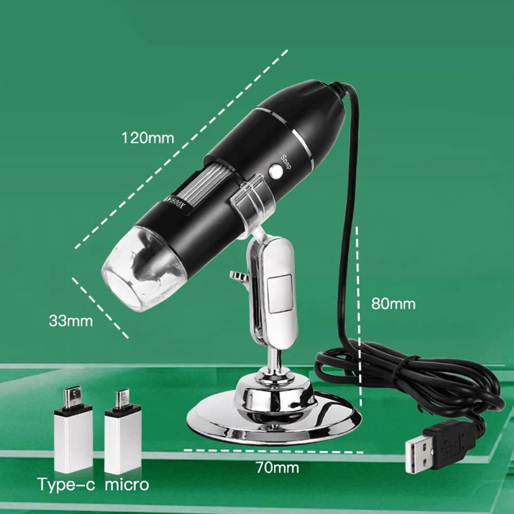 500X Digital Microscope 1080P 2.0inch Video Coin Microscopio Camera with 8 LED Light Handheld Magnifier for Electronics Repair
