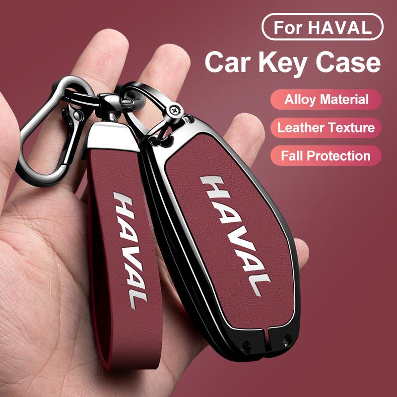 Custodia Porta Chiavi Auto in Lega di Zinco e Pelle per Haval H6 H9 2026 H3 H2 M6 Dragon Max F7 F7H Guscio Protettivo Portachiavi Accessori Auto