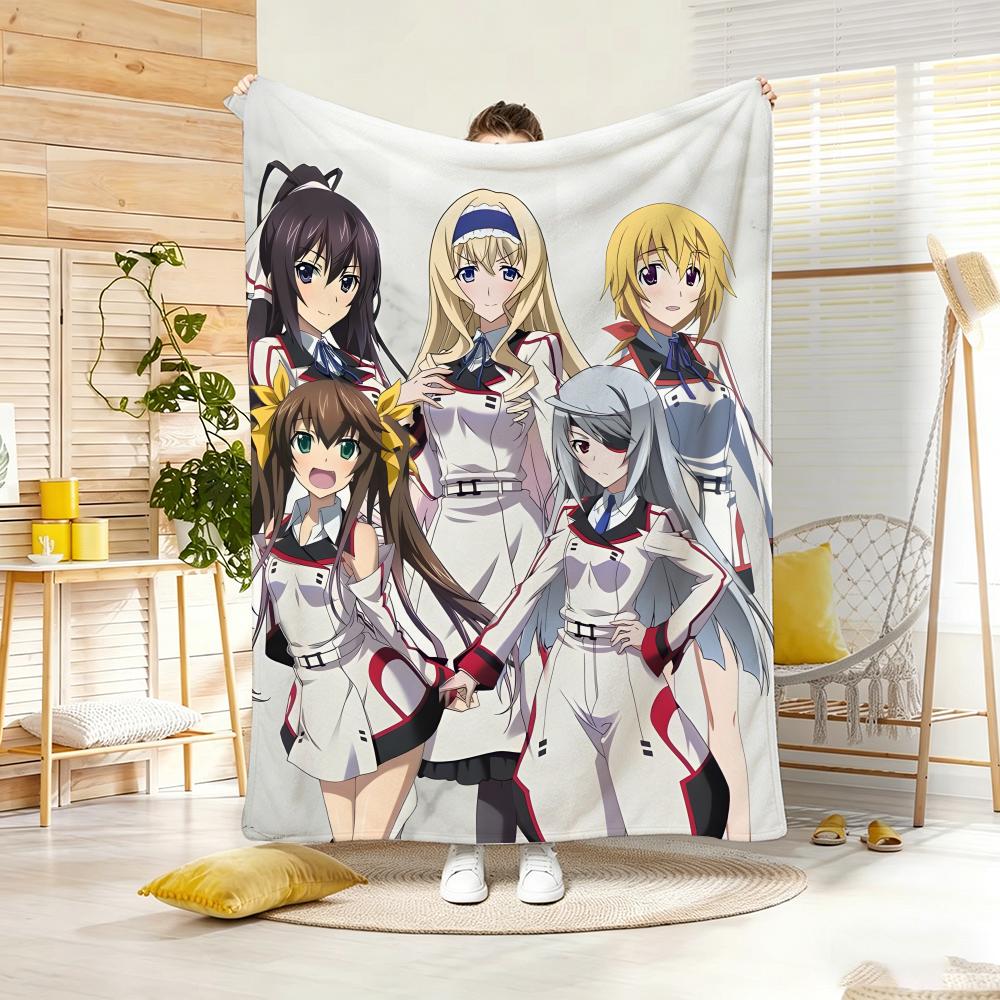 Anime I-Infinites Stratoss Throw Soft Warm Throw Blanket For Bedroom Living Room Bed Travel Camping Picnic Gift