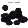 New Fluffy Hair Ring Elastic Styling Decoration Donut Hair Bun Maker Nylon Hair Styler for Girls Women