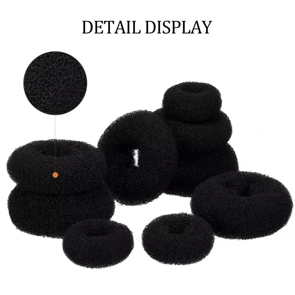 New Fluffy Hair Ring Elastic Styling Decoration Donut Hair Bun Maker Nylon Hair Styler for Girls Women