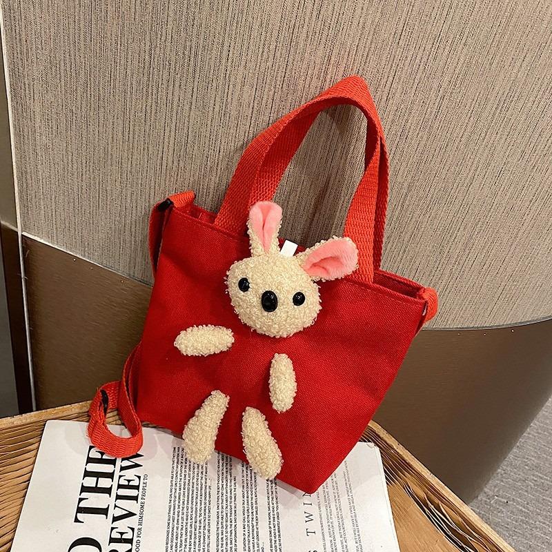 Søt Sommer Ny TikTok Viral Tegneserie Bjørn Lerretspose Jenter Skulderveske Crossbody Veske Trendy