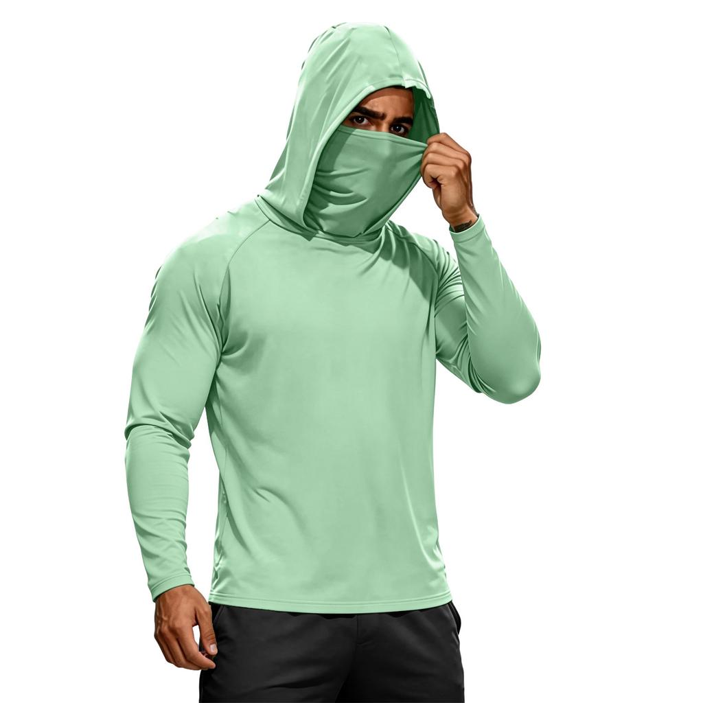 Men's Summer Quick-dryingLong-sleeved T-shirt Sun ClothingFishing FitnessSports Hded Long-sleeved Tp