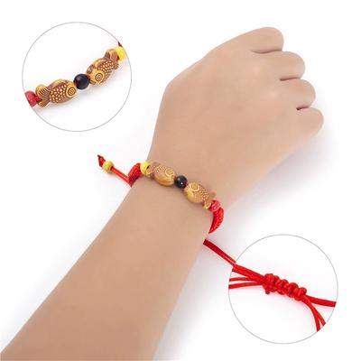 Handmade Red Rope Bracelet Flat Knot Transport Red Rope Bracelet