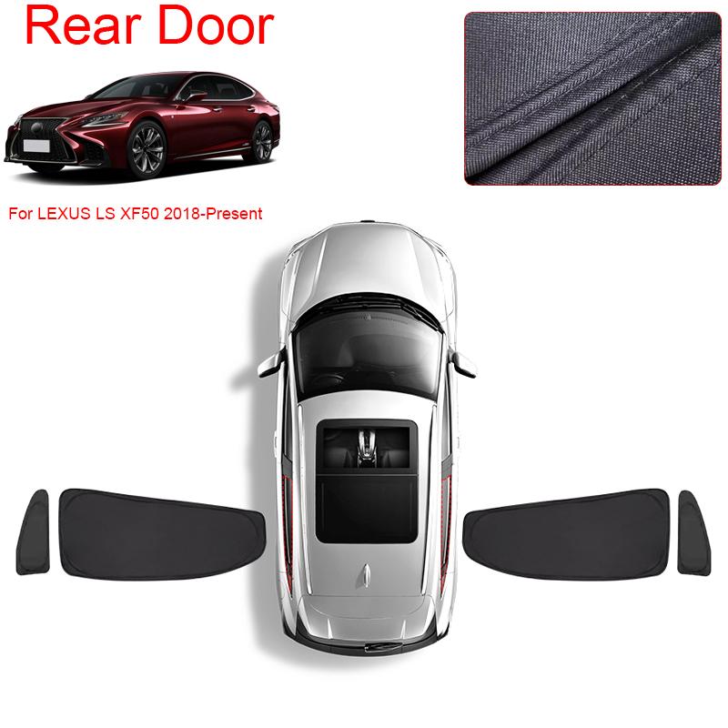 Car Black Window Privacy Sunshade For LEXUS LS XF50 2018-Present Auto Anti-UV Heat Insulation Protect Cover Interior Accessory
