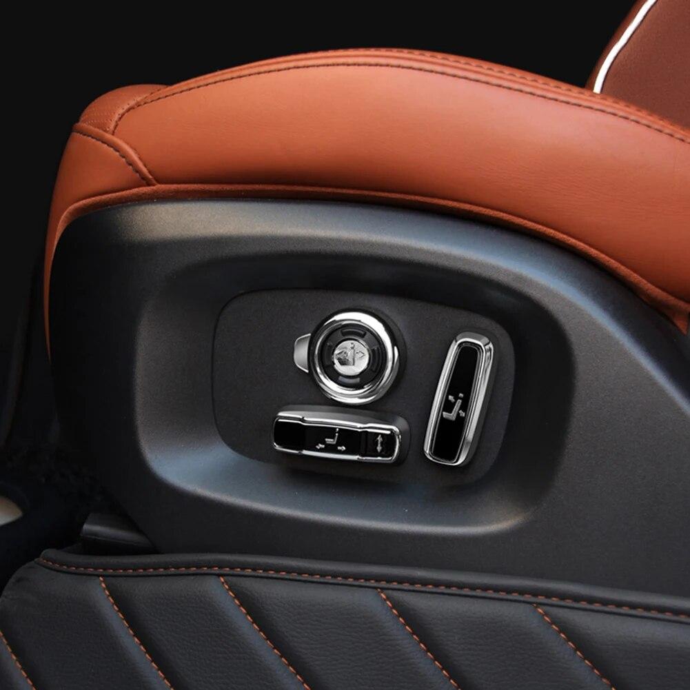 Copertura Decorativa Pulsante Regolazione Sedile Auto per Land Rover Discovery 5 L462 Discovery Sport Range Rover Vogue L405 Sport Evoque 16-17