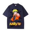 Naruto Anime Peripheral Short Sleeved Tshirt Trendy Teenage Loose Clothing Summer New Style Naruto Printed Cotton Short Sleeve