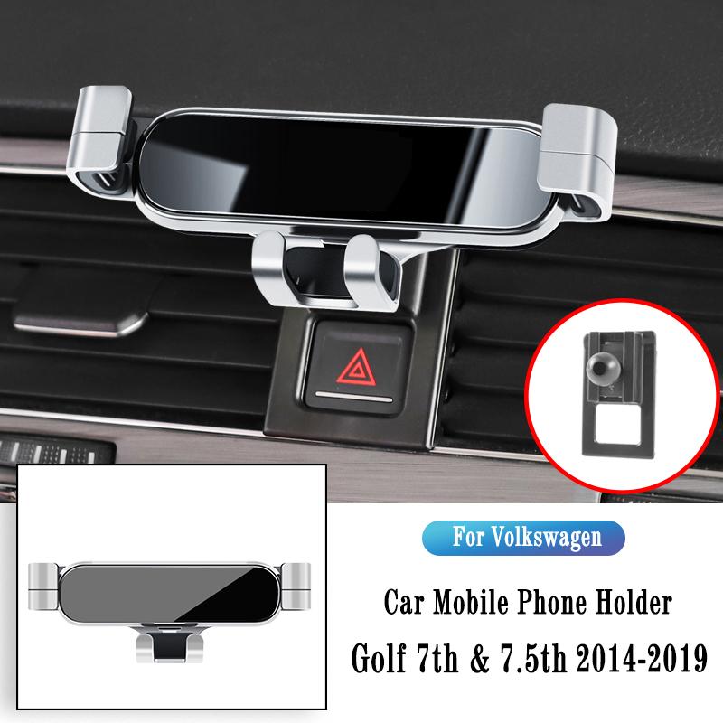Car Phone Holder For Volkswagen VW Golf 7 8 MK7 2014-2022 Gravity Navigation Bracket GPS Stand Air Outlet Clip Rotatable