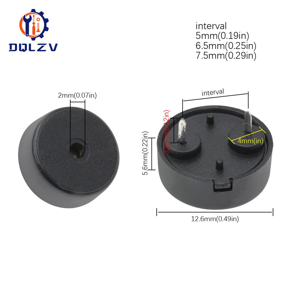 1255 passive piezoelectric buzzer 12*5.5MM pogo pin ETC environmental protection buzzer 4K HZ frequency Connector