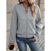 Women's Clothing, Autumn and Winter New Styles, Solid Color, Zipper Jacket, Baseball Collar, Casual Jacket, Women's
