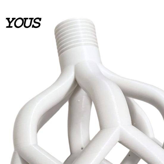 Durable Shower Head Head, 3D Printed Hollow Woven Rainfall Sprayer, Clog-Free Detachable Easy Clean Installation Bathroom Accessory
