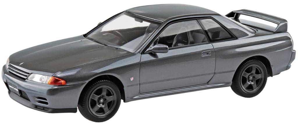 Aoshima Bunka Kyozai Rakupla Snap Kit Nissan R32 Skyline Gun Gray Metallic Plastic Model Co., Ltd. (AOSHIMA) 1/32 No.14-GG GT-R Pre-Colored