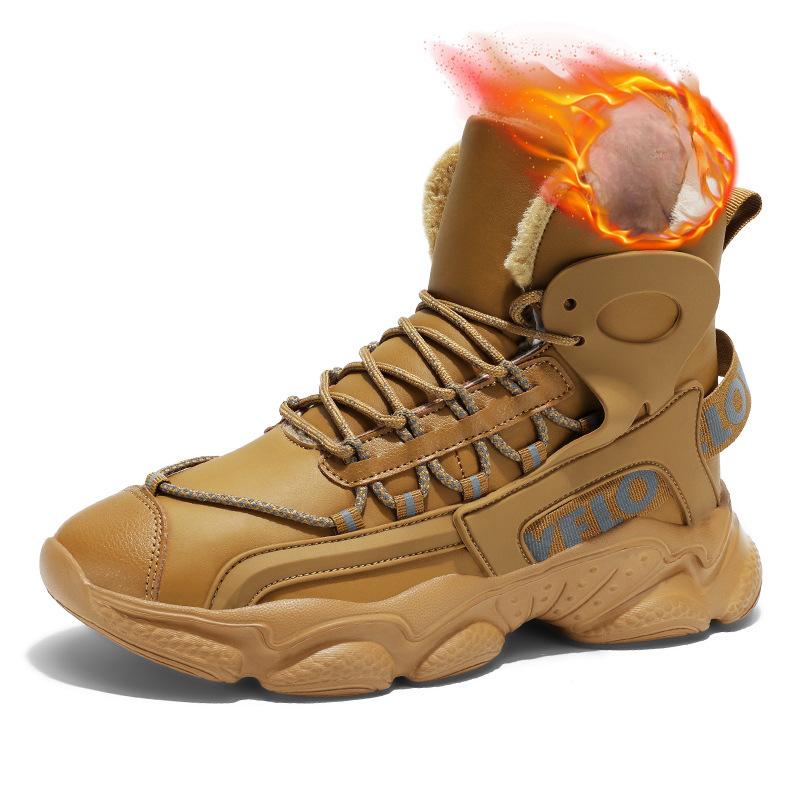Stivali da uomo Pantofole invernali nuove Scarpe calde da uomo Impermeabili Antiscivolo Sneakers di peluche Scarpe da tennis da uomo Stivali Sneakers da uomo Inverno