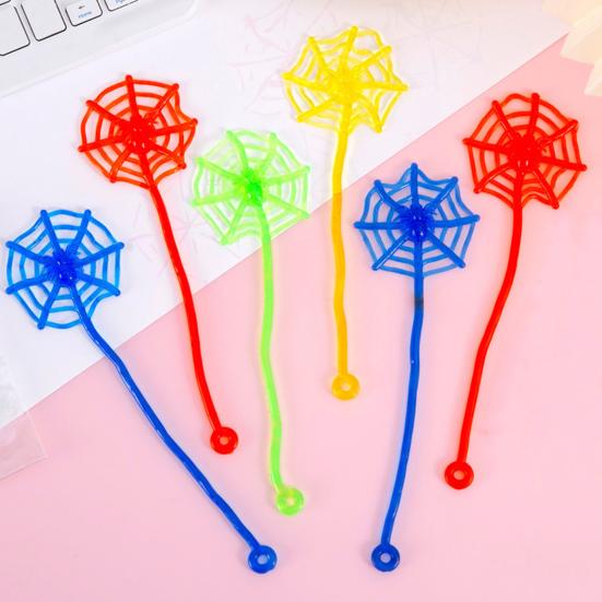 30Pcs Sticky Spider Webs Halloween Party Decorations for Kids Stretchy Cobweb Toys for Classroom Prizes Goodie Bags Stuffers
