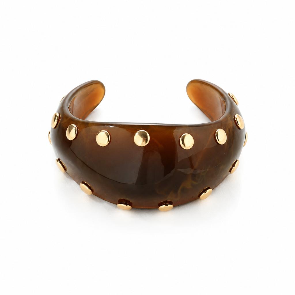 Hot Sale Smudge Coffee Resin Bracelet Ladies Arc Bracelet Girlfriend Ring Fashion Premium Jewelry