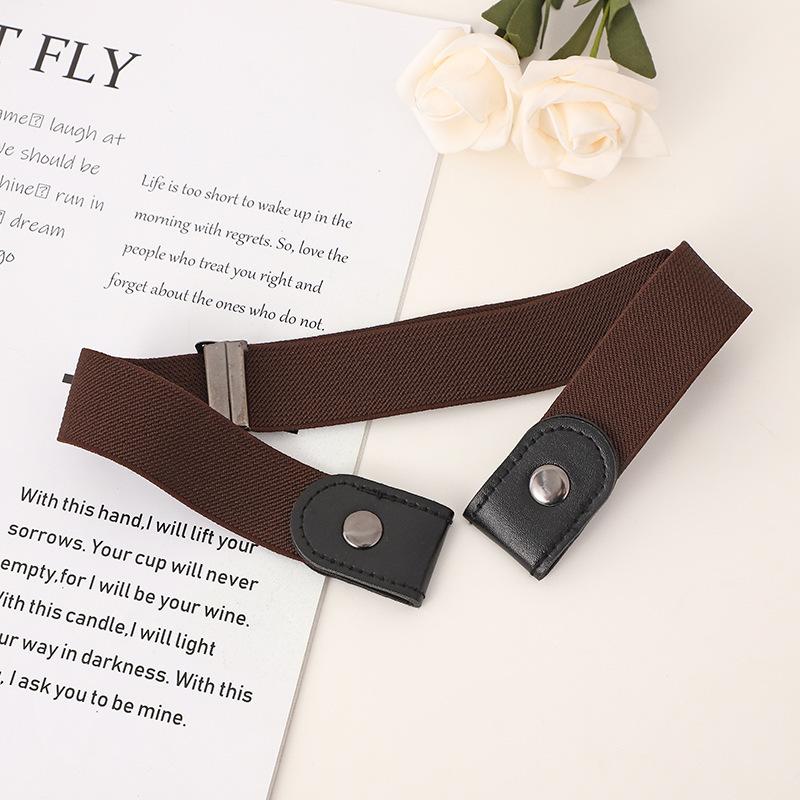 1PC Men Women Buckle-Free Elastic Belt Without Buckle Seamless Lazy Belt