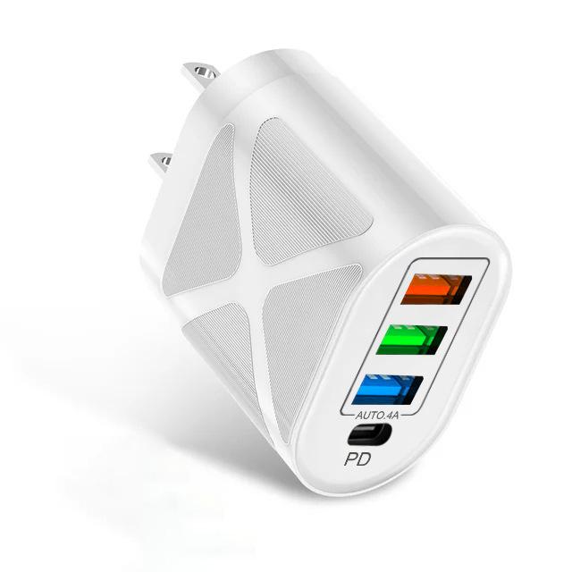 PD33W QC3.0 Multi-Port 65W GaN Fast Charger, 9V/12V US Standard
